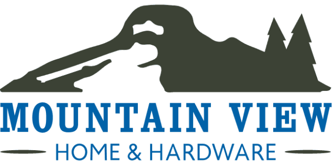 Mountain view home and hardware logo
